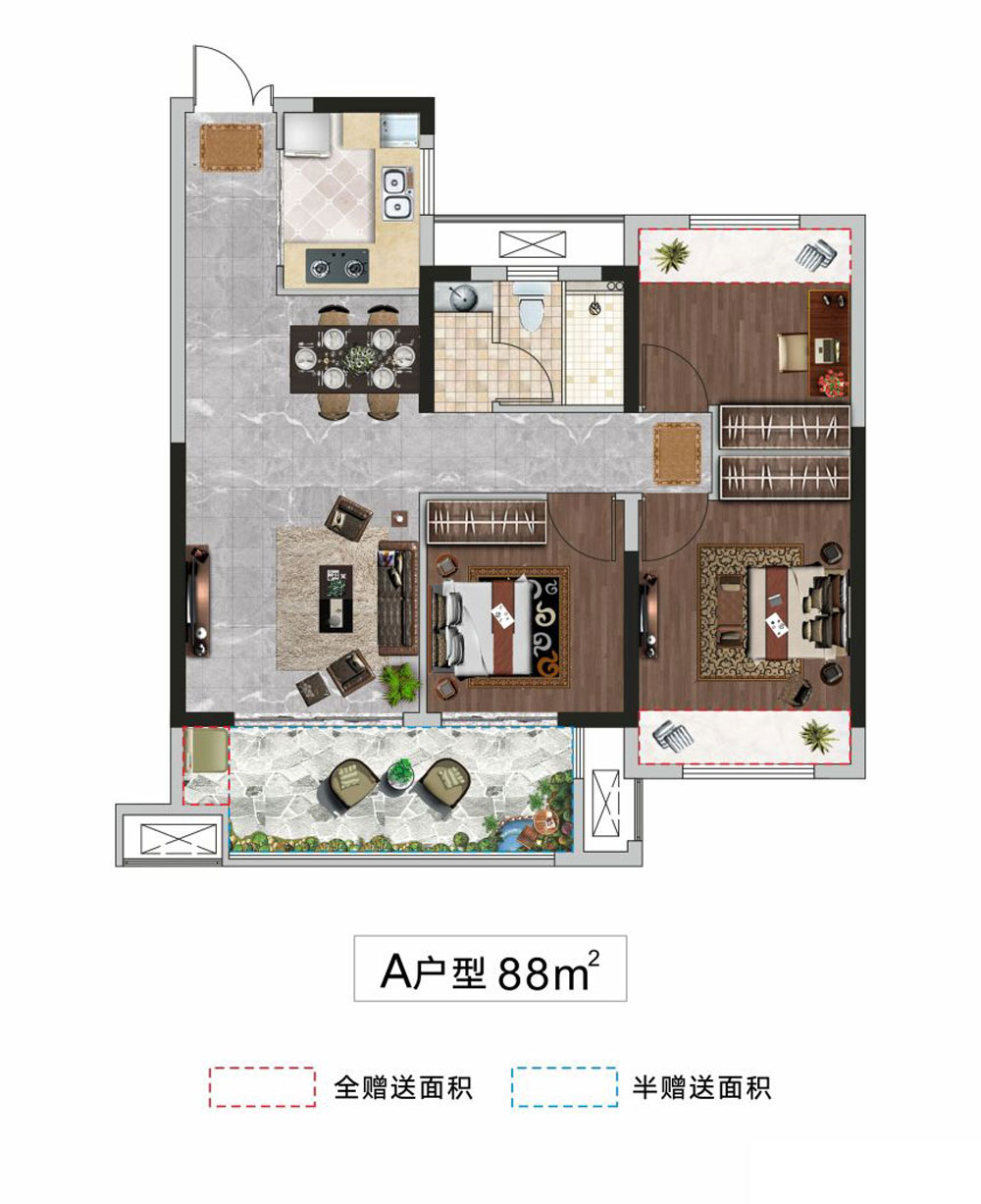 荆州楚天都市&middot;润园A户型