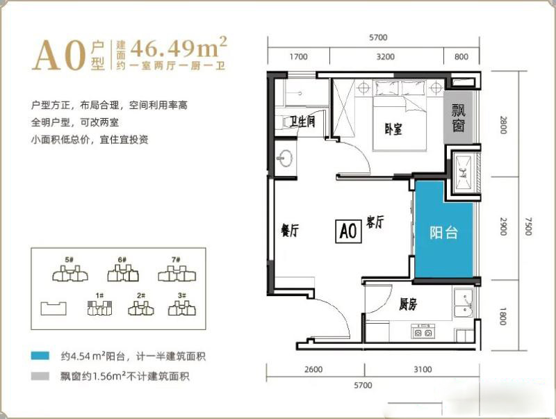 襄阳山水檀溪桂园A0户型