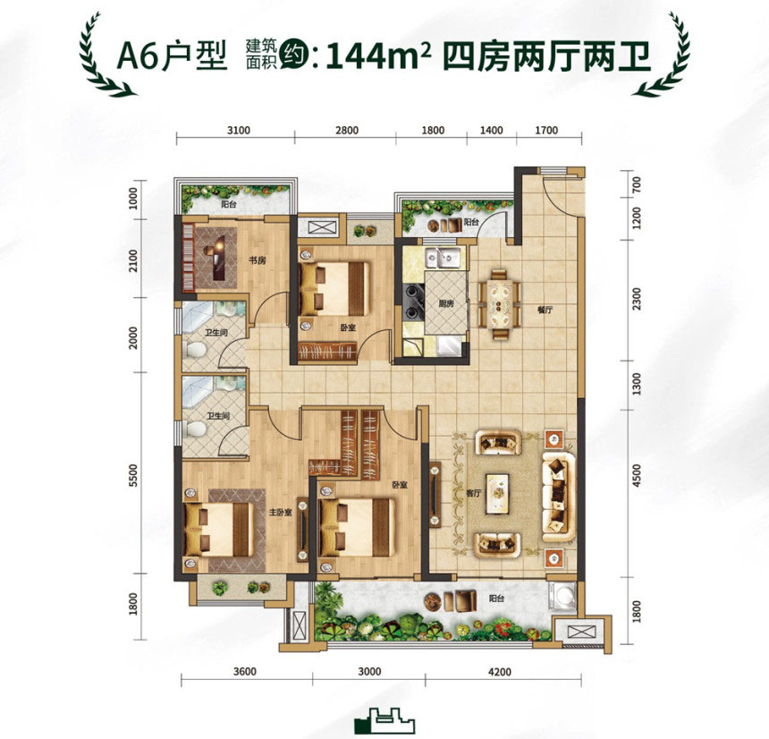 荆州荆江之星A6户型