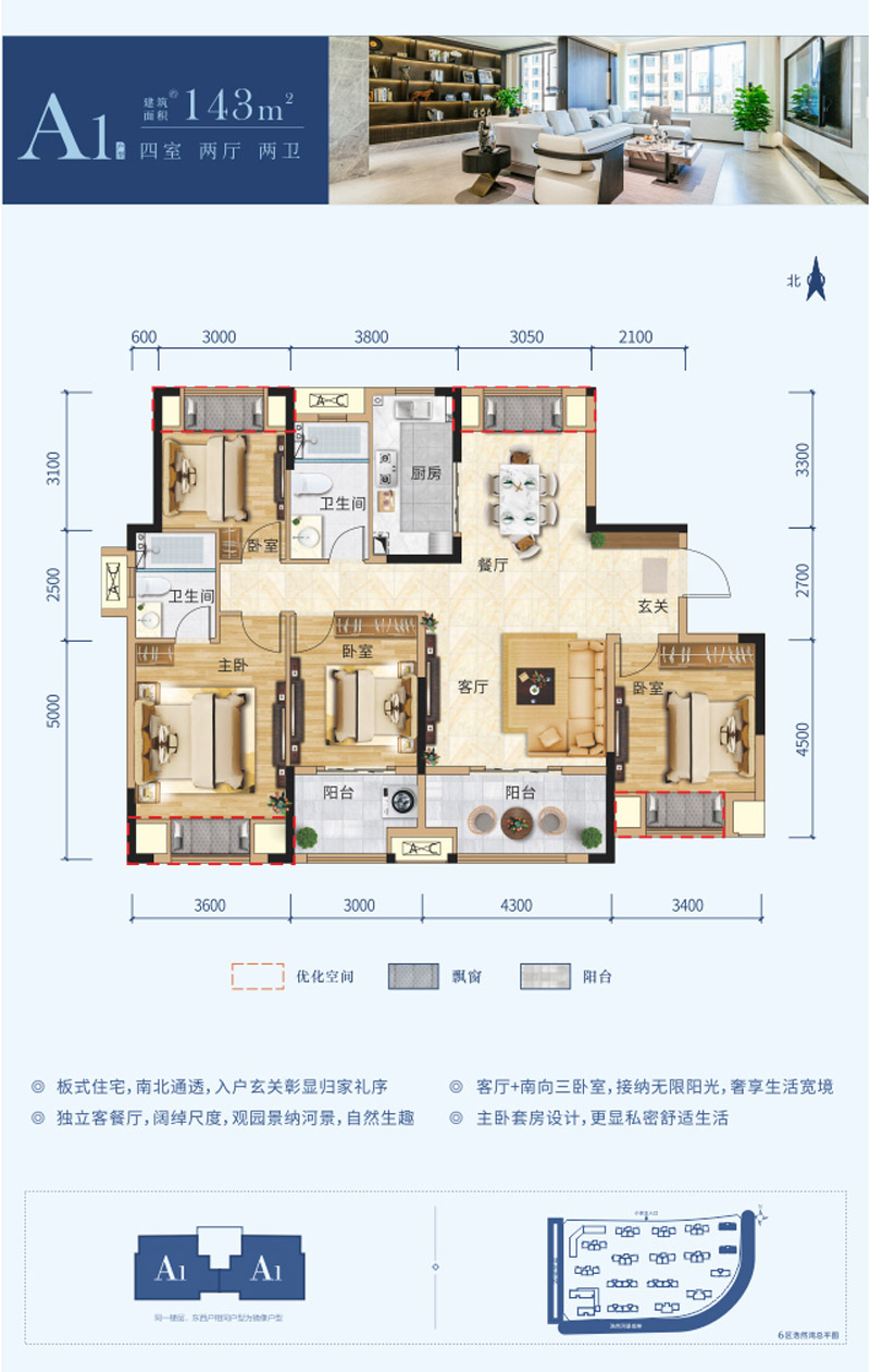 襄阳东津世纪城A1户型