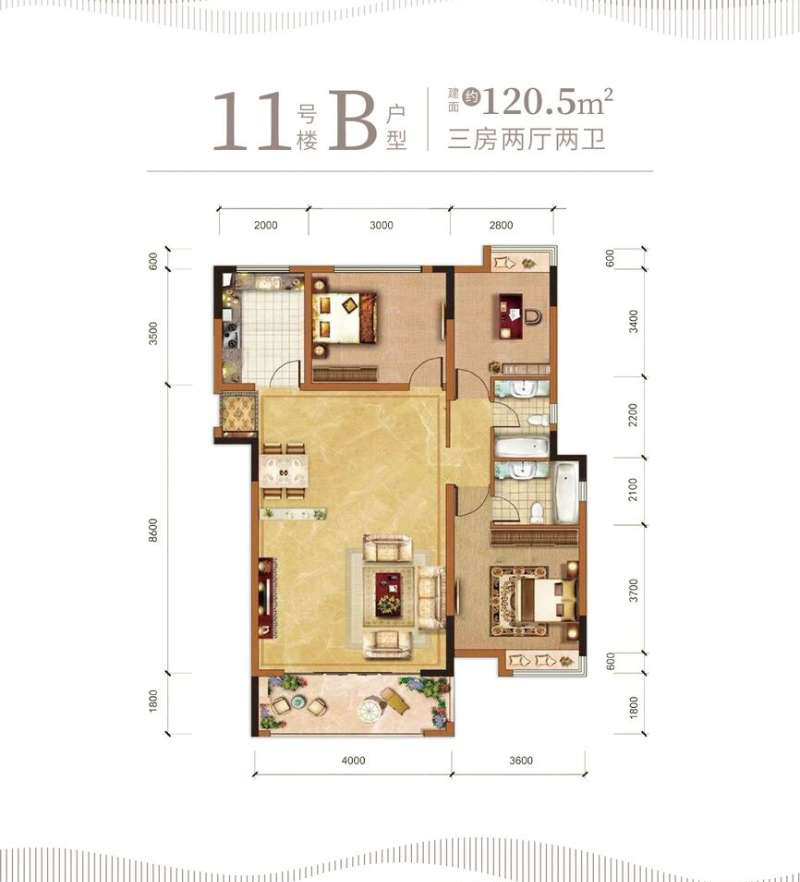 宜昌江畔大地B户型
