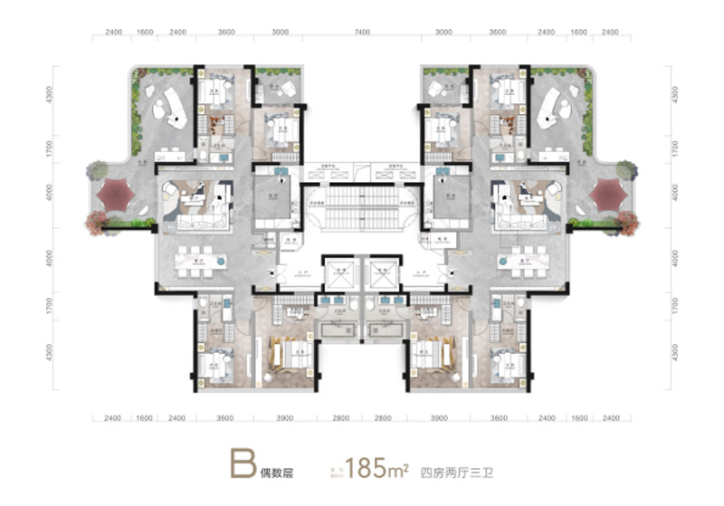 宜昌长江天序B185户型