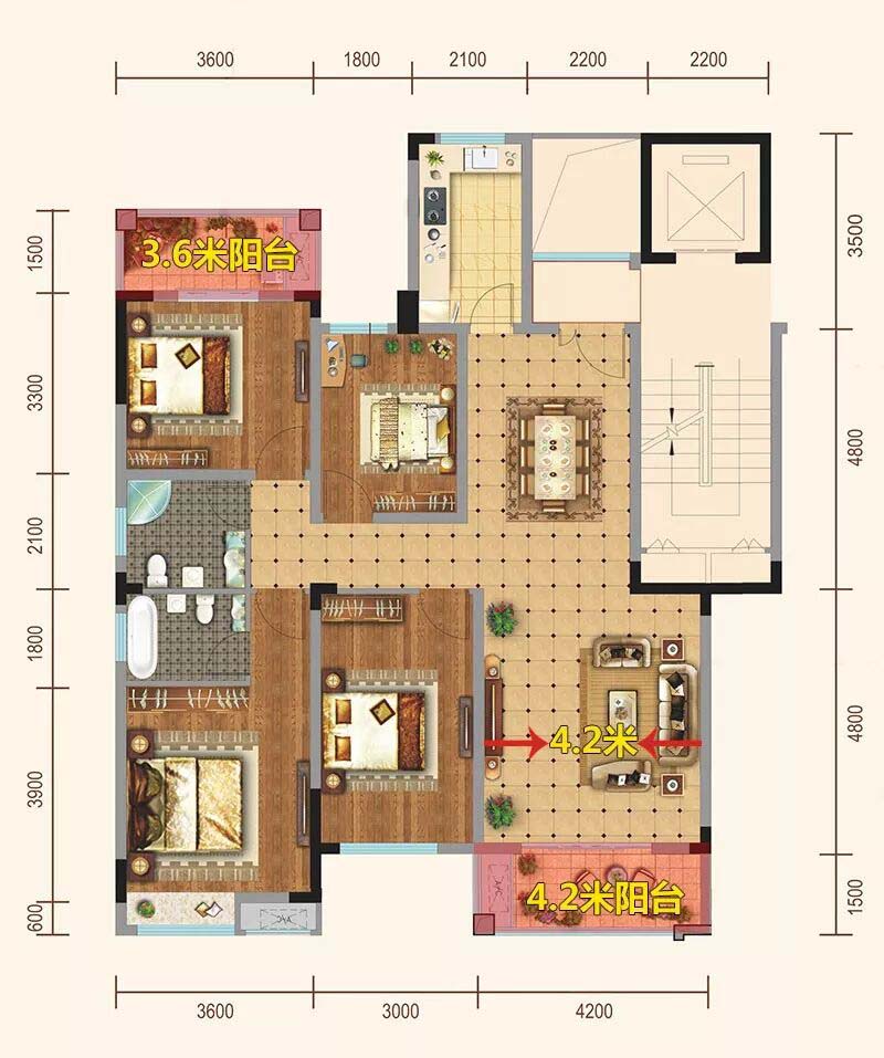 宜昌弘洋卢浮公馆A1户型